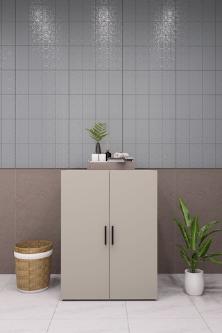 Mdf Çamaşır Makinesi Dolabı Kapaklı Kumbeji Kumtaşı