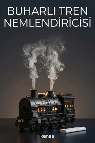 Tren Tasarımlı Ultrasonik Aroma Difüzörü Serin Sis Nemlendirici Usb Kumandalı 300 Ml
