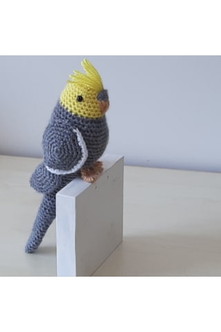 Amigurumi Kuş Muhabbet Kuşu Gri