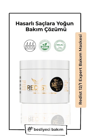 Redist 12 Etki 1 Formül Profesyonel Saç Bakım Maskesi 475 Ml / Saçlarının İhtiyacı Olan Tüm Bakım Tek Maskede