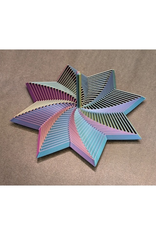 3d Baskı Geometrik Fraktal Stres Yıldızı