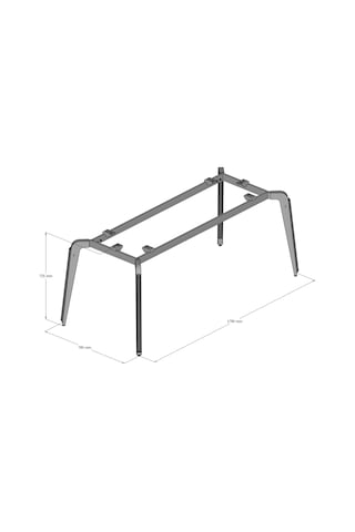 Api Design Trapper Metal Ofis Çalışma Masa Ayağı Ahşap-cam-mermer İçin Uygun Siyah