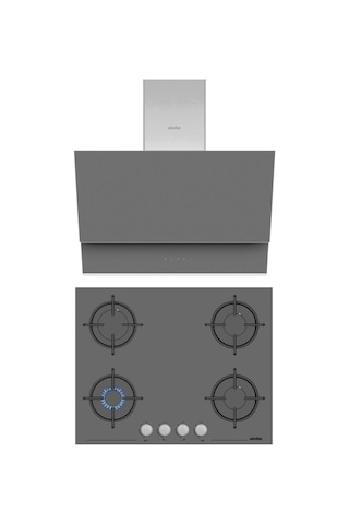 Simfer 3655 + 8705 Gri Ankastre Set