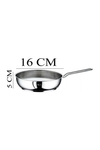 Oms Çelik Tava 16x5 Cm Gri