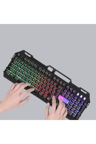 Rgb Oyuncu Klavye Ve Mouse Seti Türkçe Q Usb Klavye, 800-3200 Dpı Ayarlı Mouse