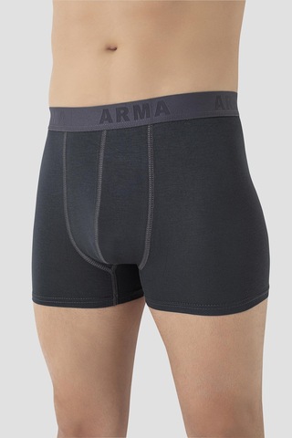 Arma Yıldız 6'lı Paket Erkek Pamuklu Likralı Esnek Kumaş Füme Boxer Füme