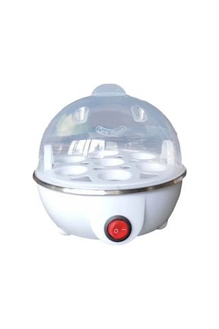 Yumurta Pişirici Otomatik Kapanma Ev 7 Yumurta Çok Fonksiyonlu Buğulanmış White