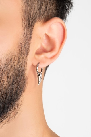 Melek Kanadı Erkek Tek Çelik Küpe Gümüş