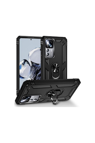 Xiaomi Mi 12t Pro Kılıf Zore Vega Kapak Siyah