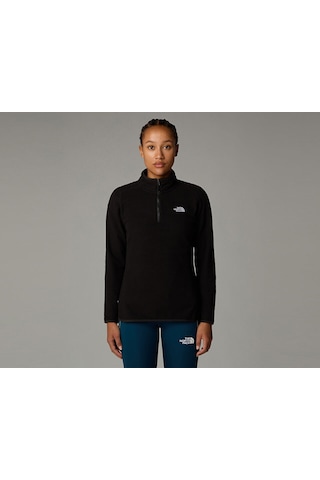 The North Face W 100 Glacier 1/4 Zip Kadın Polar Sweatshirts Nf0a855m4h01 Siyah