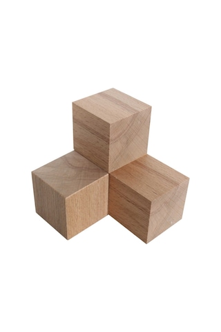 Hobi Ahşap Küp ( Her Türlü Ağaç Seçeneği))-Kavak-2X2X2 Cm