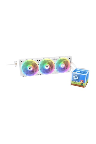 Thermaltake Mınecube 360 Ultra 3,95 İnc Tft Lcd 3x120mm Argb Beyaz Sivi Sogutma Kiti 360 MM