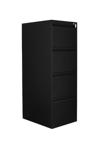 Jessan Ofis 4 lü Klasör Dolabı Siyah