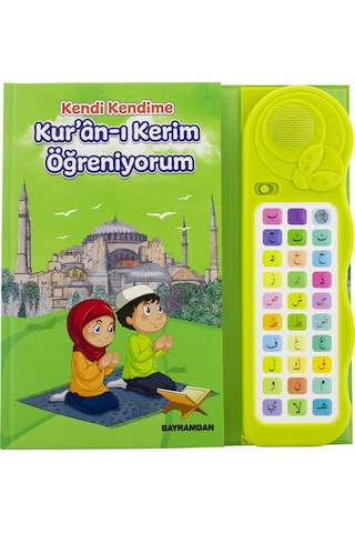Sesli Elif Ba Kuranı Kerim Öğreten Cihaz Seti Kitaplı Yeşil