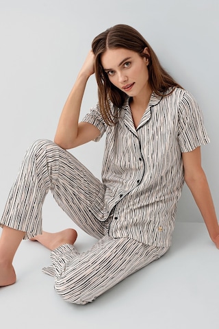 Pierre Cardin Kadın Krem Gömlek Pijama Takım Pc9190-s-v1 Krem
