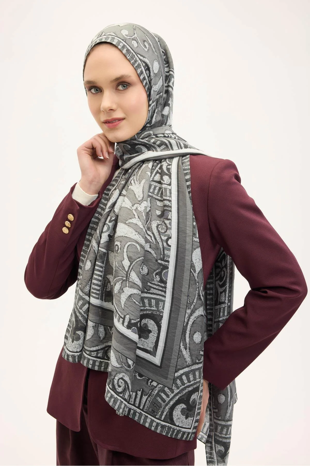 Silk Home Mayda Şal 81024-01 açık gri