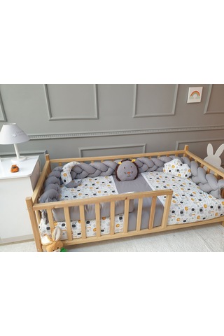 Montessori Beşik Uyku Seti - Örgü Kenar Koruma