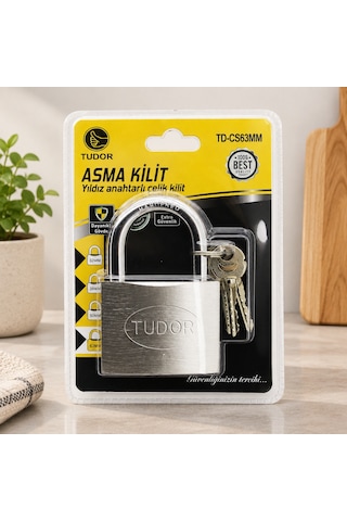 Çelik Asma Kilit Kısa Kancalı Yıldız Ve Çivi Anahtarlı Diğer
