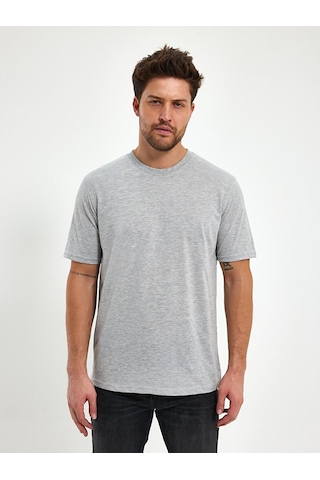 Ltb Bisiklet Yaka Basic Erkek T-Shırt Gri 01224845226089 - 217 Gri