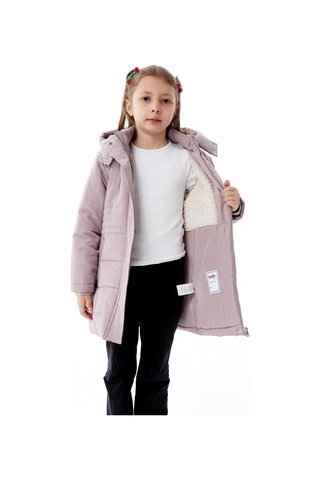 Benitto Kids Kız Çocuk Kapüşonlu Kışlık Şişme Mont 51355 Mor