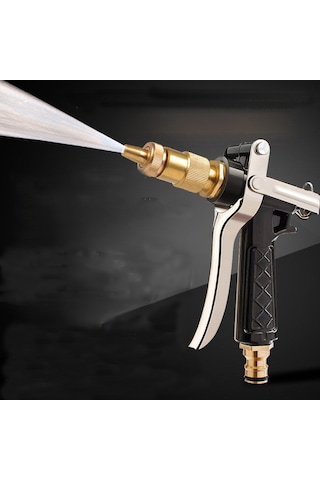 Geeroyoo Yüksek Basınçlı Metal Araba Yıkama Püskürtme Başlığı - 4 Modlu Dayanıklı Bakır Nozul 1 Set