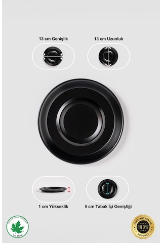 Lin Metal 12 li Metal Çay Tabağı