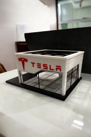 Tesla Showroom Tasarımlı Dekoratif Diorama 1:64