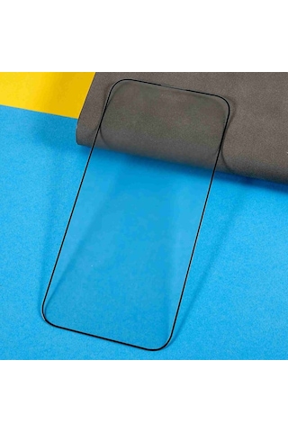 İphone 16e Uyumlu Anti Static Toz Tutmayan Çerçeveli Temperli Ekran Koruyucu Cam