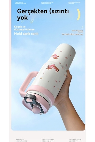 Maoyaya Yakışıklı Ve Büyük Kapasiteli Termos Fincan - Buz Bardağı Beyaz Beyaz