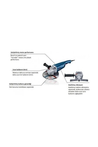 Bosch GWS 22-180 H Büyük Taşlama 180 mm 2200 Watt
