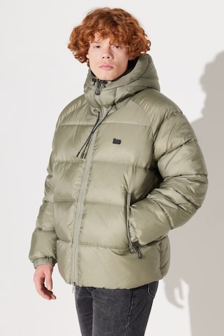 Regular Fit Normal Kesim Kapüşonlu Açık Yeşil Şişme Mont L232213299 Açık Yeşil