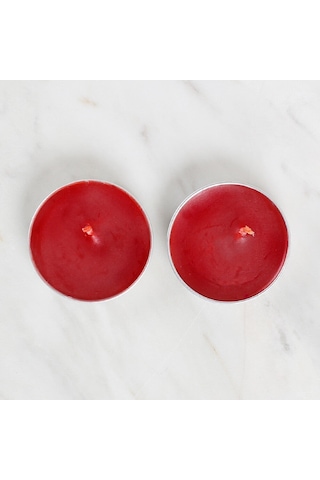 Loren 2'li Tealight Mum Kırmızı