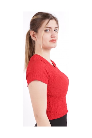 Busem S0010665-23y Kadın Bluz S0010665-R0766 Kırmızı