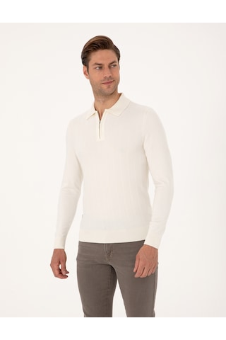 Pierre Cardin Erkek Ekru Kazak /triko 50315729-vr019 Ekru