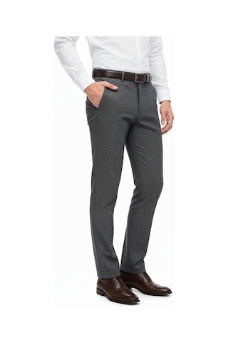 Erkek Regular Fit Hasır Kumaş Pantolon Likra Kumaş Bgl-st05039 Füme