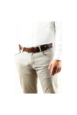 Hakiki Manda Derisi Erkek Kemer 4 CM Taba Kot Kumaş Kemeri Çok Renkli