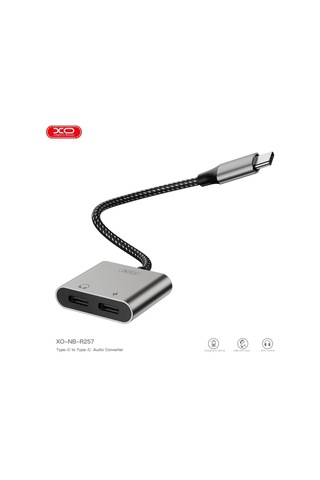 Özel Seri Tablet Müzik Kablosu Giriş Nb-r257a 2 Type-c Girişli Audio Dönüştürücü Kablo Aparat