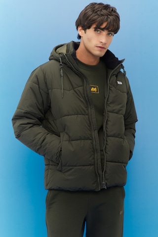 Lee Regular Fit Normal Kesim Kapüşonlu Haki Şişme Mont L88Bny300 Yeşil