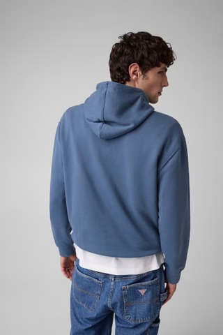 Guess Guess Jeans Erkek Kapüşonlu Sweatshirt M6bq12k5459 Mavi