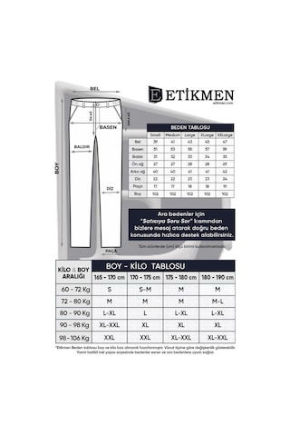 Etikmen Spor Klasik Füme Kolay Ütülenebilir Easy Iron Erkek Pantolon Füme