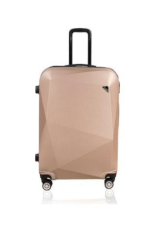 Polo&Sky Elmas Model Gold Renk Büyük Boy Valiz Bavul