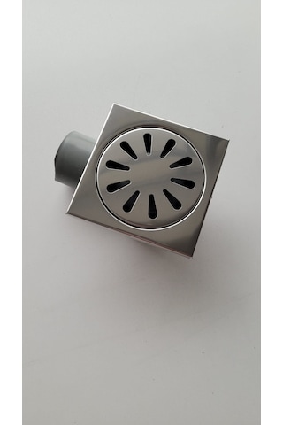 Duş Yer Süzgeci Metal Kapaklı Koku Önleyicili Yandan Çıkışlı 10x10cm