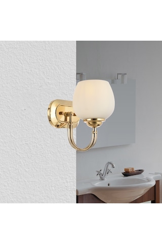 Lamore Home Dicle Opal Camlı Tekli Sarı Aplik Sarı