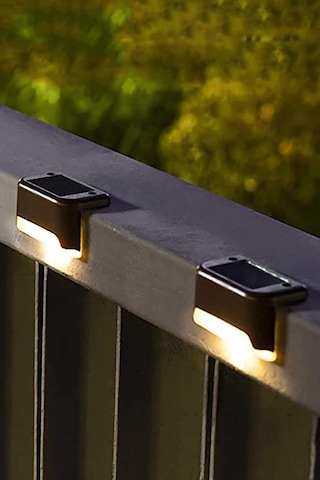 4 Lü Solar Köşebent Led Bahçe Lambası Güneş Enerjili Şarj Edilen Merdiven Veranda Bahçe Yolu 1430 Sku: Smg8690010166890