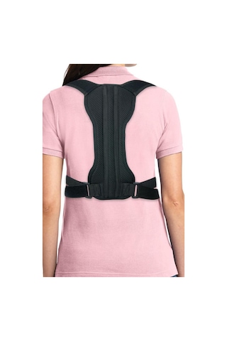 Yeni Nesil Kamburluk Önleyici Sırt Dik Duruş Korsesi Unisex Siyah Medikal Korse Ortopedik
