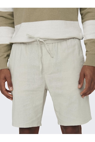 Only & Sons Onslınus 0007 Cot Lın Shorts Noos Erkek Gri Şort - 22024967 Gri