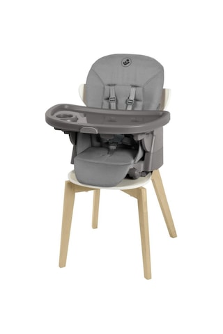 Maxi-Cosi Minla Plus 6'sı Bir Arada Ahşap Görünümlü 4 Tekerlekli Mama Sandalyesi Elegance Graphite