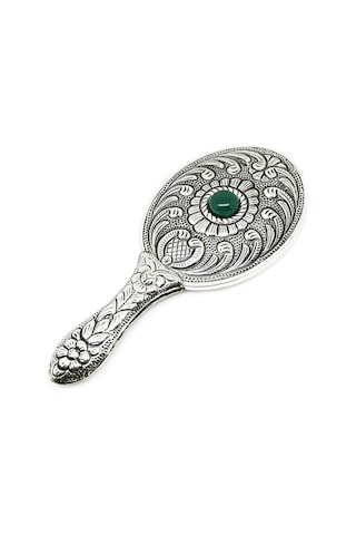 Altın Sepeti GA075 Yeşil Taşlı Hürrem Sultan El Aynası