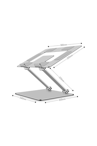 L301 Alüminyum Alaşımlı Katlanabilir Bilgisayar Sehpası Dizüstü Bilgisayar Sehpası Yükseltici Tutucu Dizüstü Sehpası Gümüş