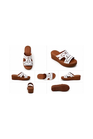 N Napa Shoe Np.1264.beyaz.deri Terlik